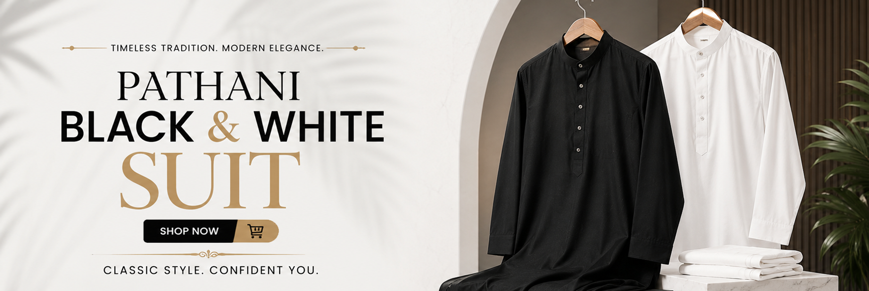 Libas White Silk Pathani Campaign Banner