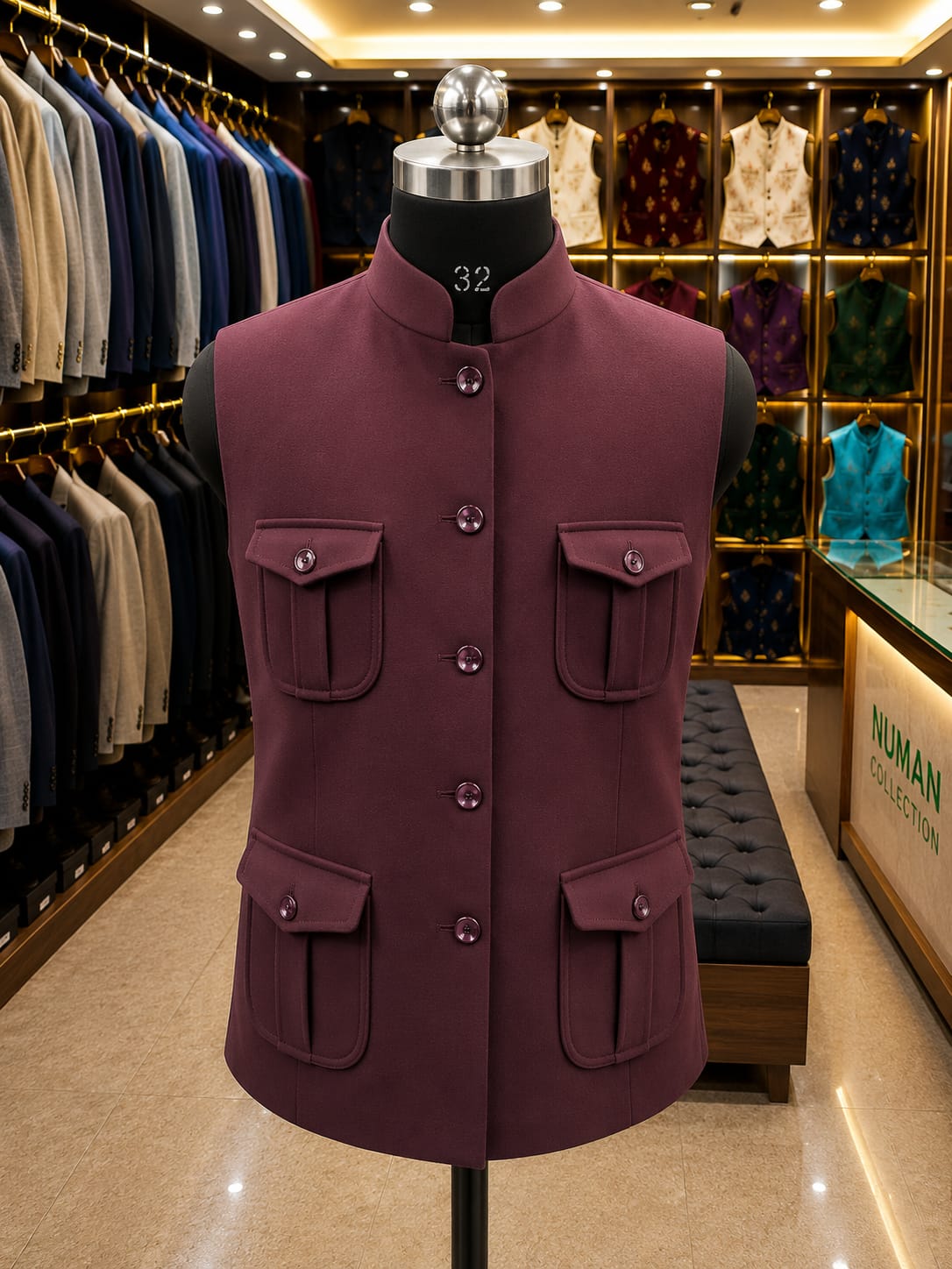 Heritage Olive Green Sadri
